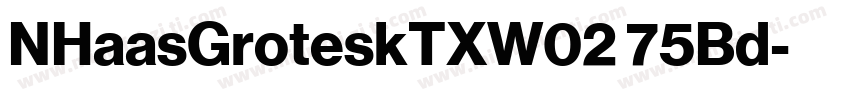 NHaasGroteskTXW02 75Bd字体转换